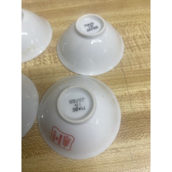 Japanese House of Koshu Set Of 4 White Sake Cups Bone China - Picture 7 of 7